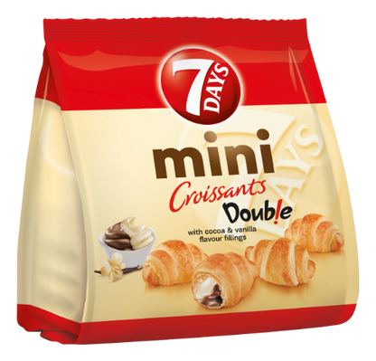 Mini raguoliai 7 DAYS, su kakavos ir vanilės skonio įdaru, 185 g