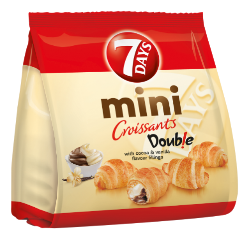 Mini raguoliai 7 DAYS, su kakavos ir vanilės skonio įdaru, 185 g
