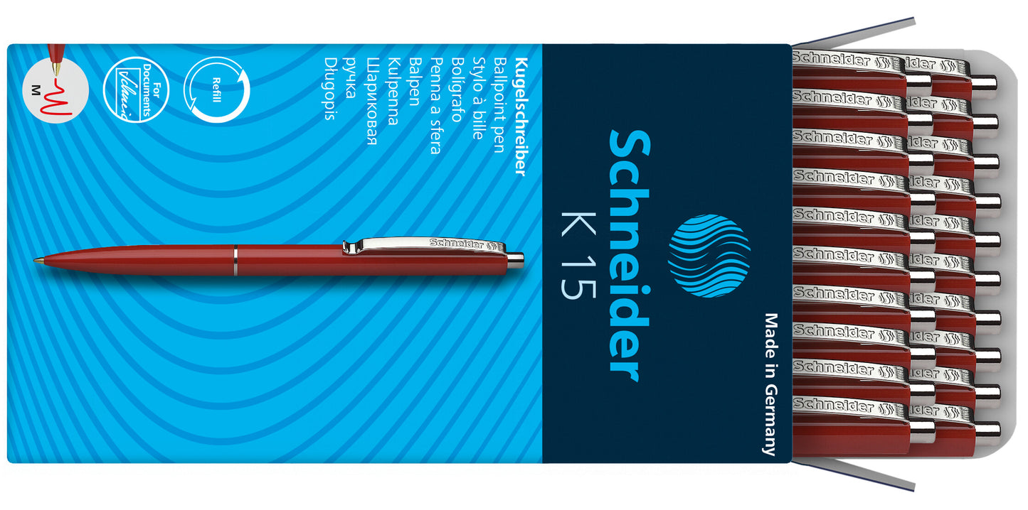 SCHNEIDER K15 automatic ballpoint pen, 0.7 mm., radon.