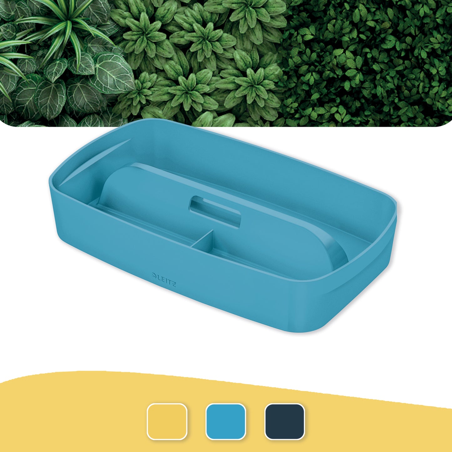 Daiktadėžė Cosy L:MyBox su skyriais, maža, mėlynos sp.