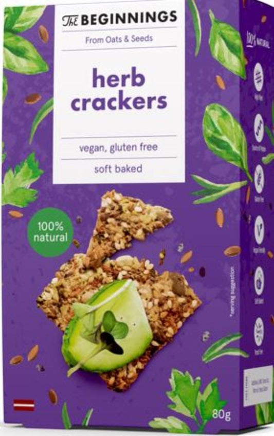 Seed crackers THE BEGINNINGS, with herbs, 80g