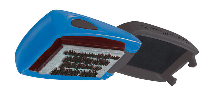 Mouse 20 stamp with polymer
