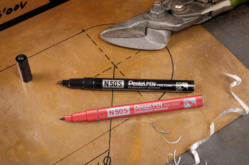 Permanent marker Pentel Tool Pen N50S, 1mm, 4 pcs, assorted colors