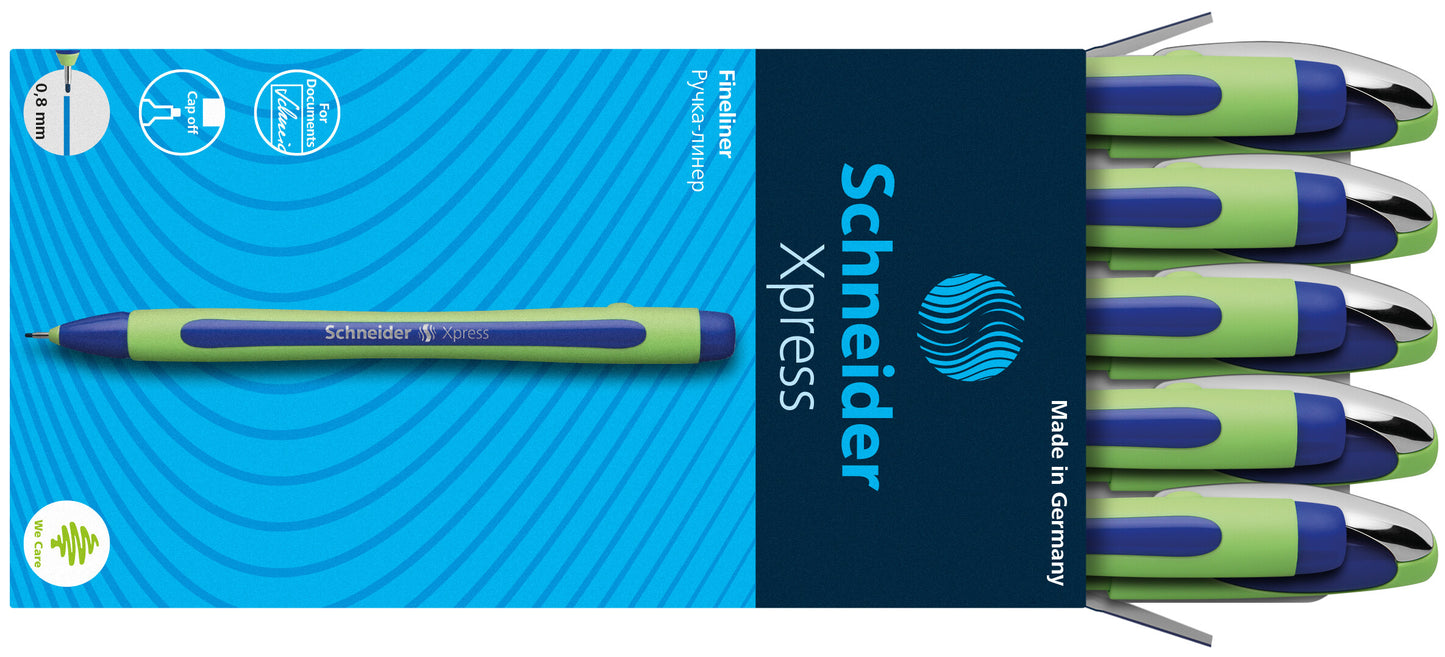 Rašiklis SCHNEIDER XPRESS, 0,8 mm, rašymo spal. mėlyna