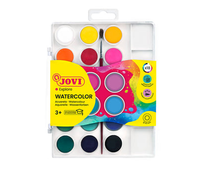 Akvareliniai dažai JOVI , 18 spalvų rinkinys