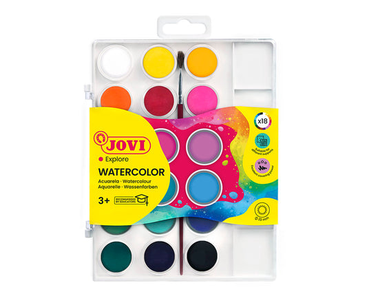 Akvareliniai dažai JOVI , 18 spalvų rinkinys