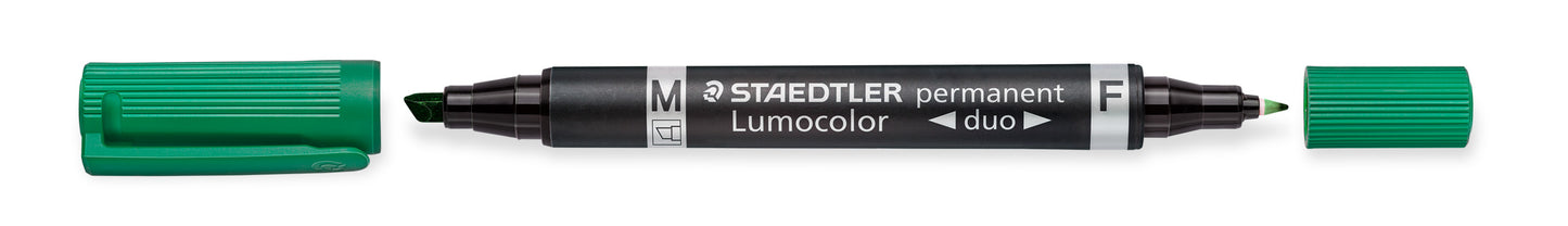 Permanentinis žymeklis STAEDTLER LUMOCOLOR DUO 348, ŽALIA