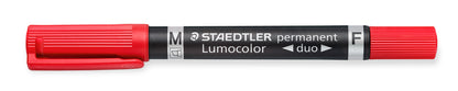 Permanentinis žymeklis STAEDTLER LUMOCOLOR DUO 348, RAUDONA