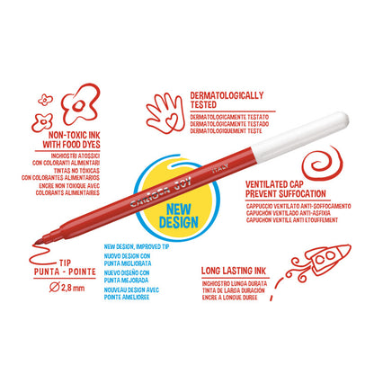 Felt-tip pens CARIOCA JOY, 12 pcs., paper packaging
