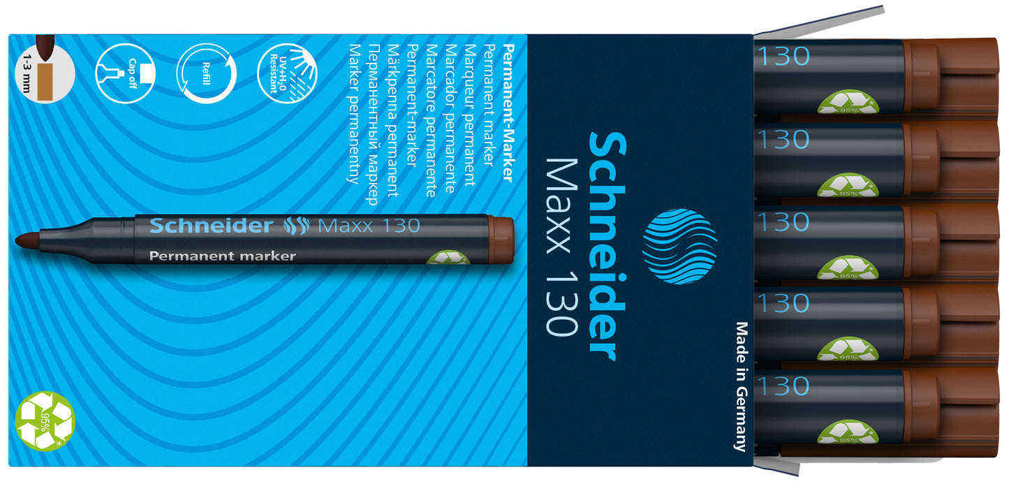 Permanentinis žymeklis SCHNEIDER MAXX 130, ruda sp.