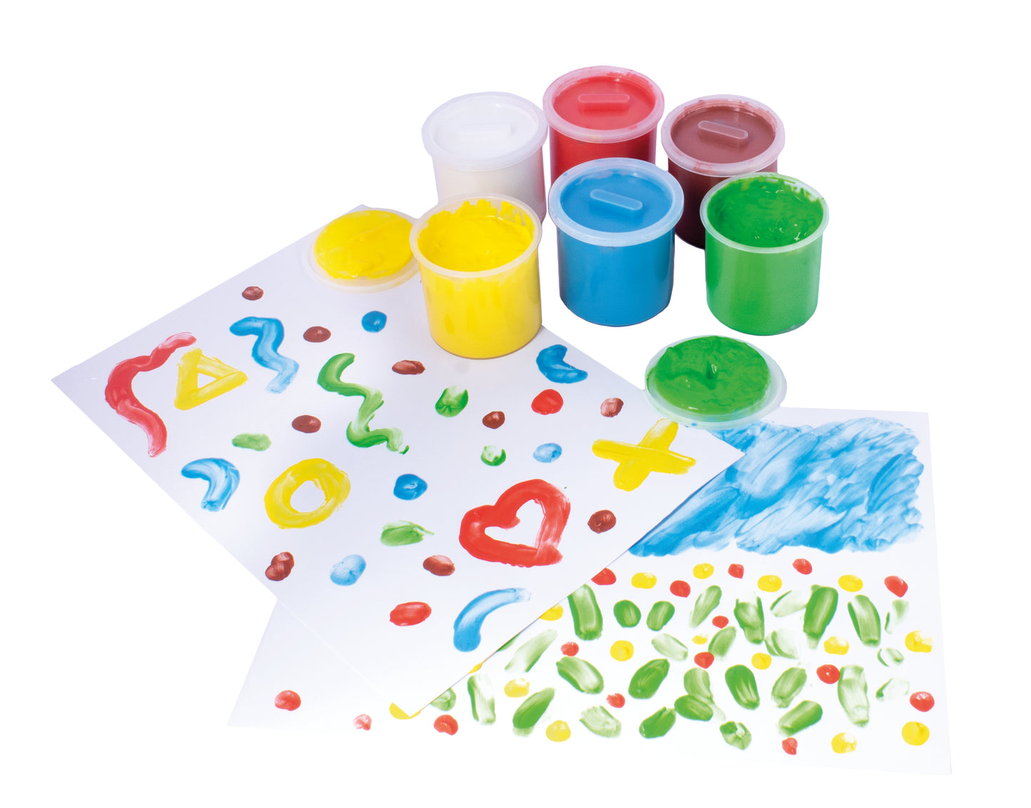 Dažai piešti pirštais JOVI, 6 spalvos, 125ml