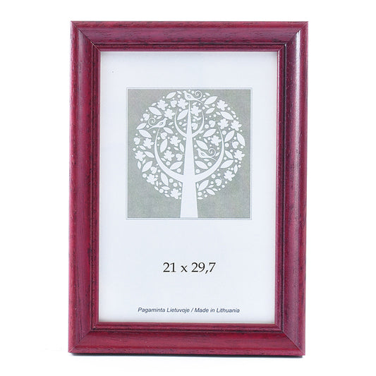 Nuotraukų rėmelis, medinis, A4, 21x29,7 cm, vyšnių sp.