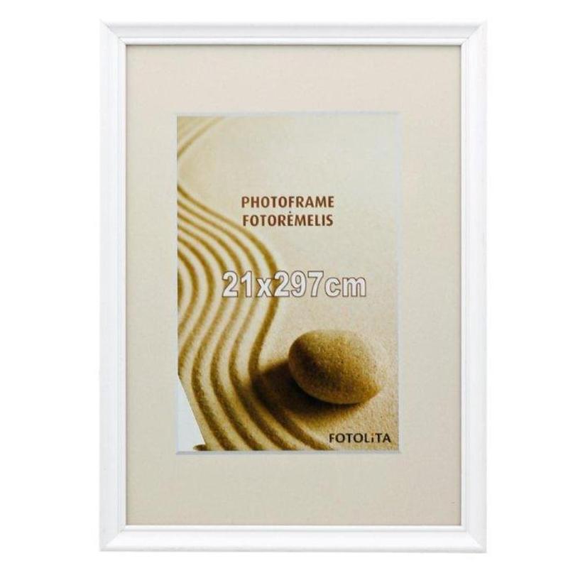 Nuotraukų rėmelis, medinis, A4, 21x29,7 cm, baltos sp.
