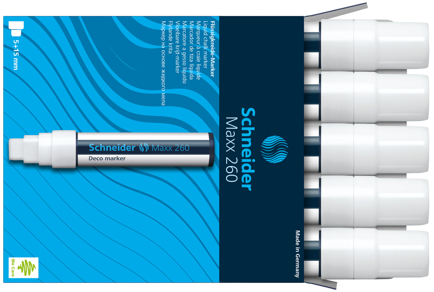 Kreidinis žymeklis SCHNEIDER DECO Maxx 260 baltos spalvos