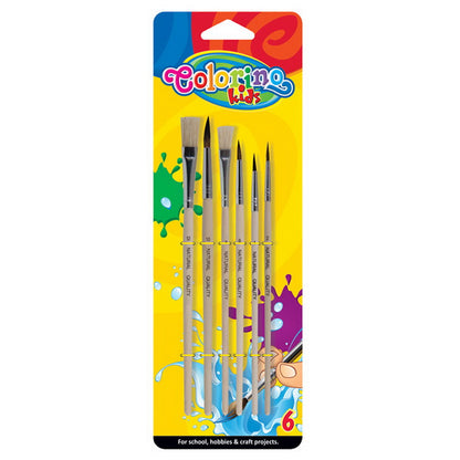COLORINO brushes, 6 pcs.