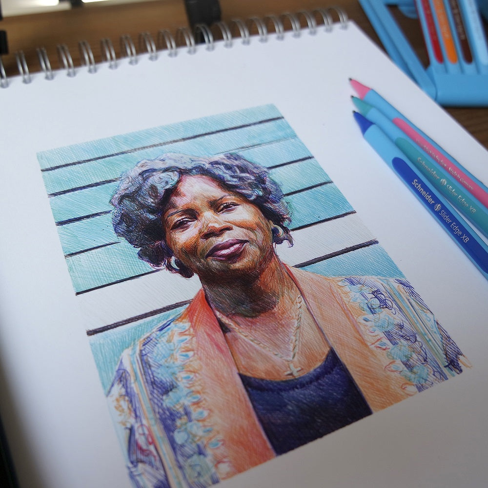 Tušinukas SCHNEIDER SLIDER EDGE, M 0,7 mm., žalia