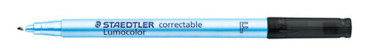 Dry erase correction marker STAEDTLER Lumocolor F, 0.6 mm line, black