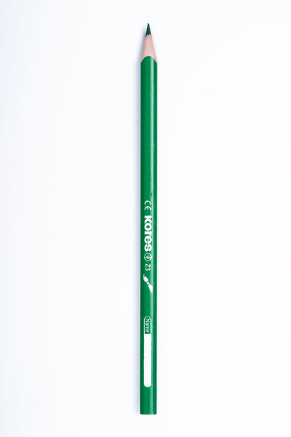 Colored pencils KORES, trihedral, watercolor, 12 pcs. + brush and sharpener