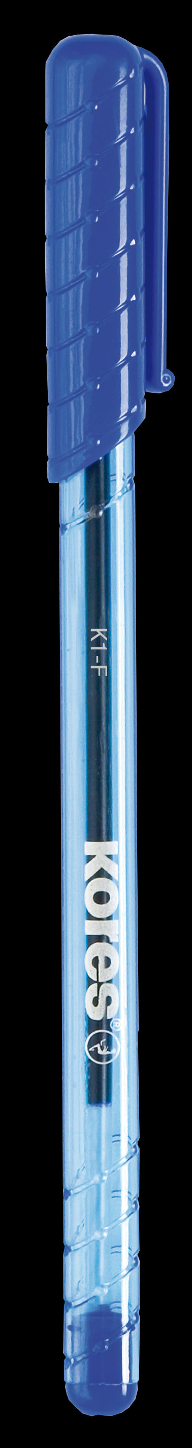 Tušinukas KORES K1 F, 1.0 mm, mėlynos spalvos tušas