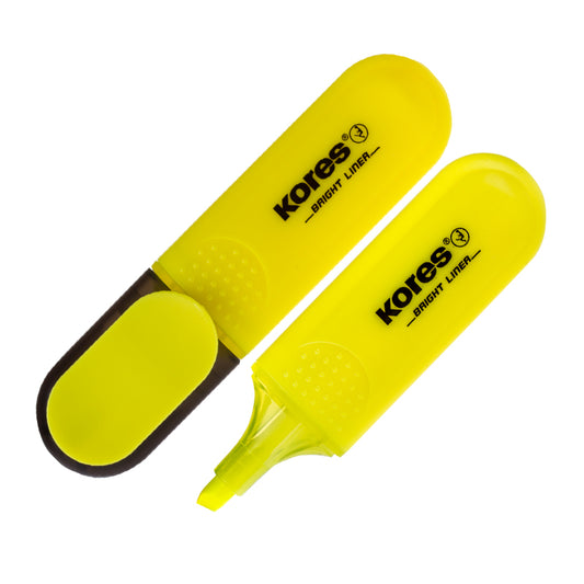 Text marker KORES BRIGHT LINER, yellow