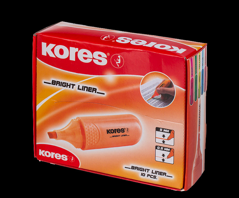 Text marker KORES BRIGHT LINER, orange