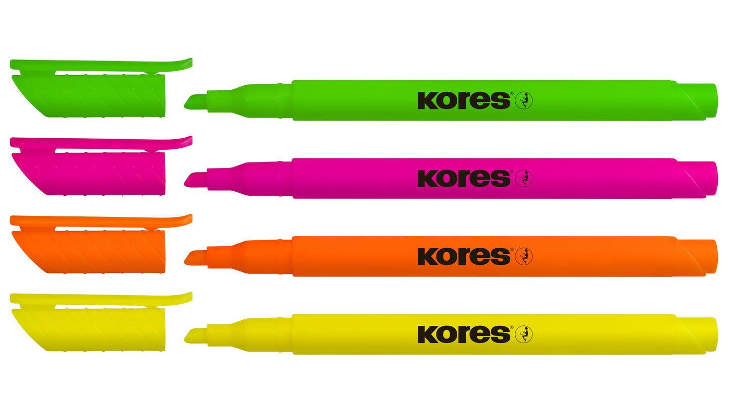 Text marker KORES HIGH LINER FINE 4-color set