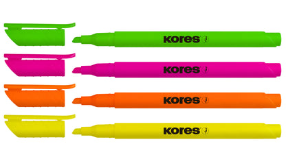 Text marker KORES HIGH LINER FINE 4-color set