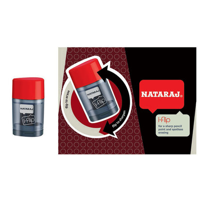Sharpener and eraser NATARAJ I-FLIP, 2 in 1