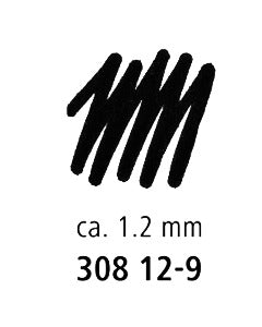 Vienkartinis rašiklis STAEDTLER PIGMENT LINER, 1,2 mm, juodas rašalas