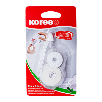 KORES Refill Roller correction tape, 4.2 mm x 10 m