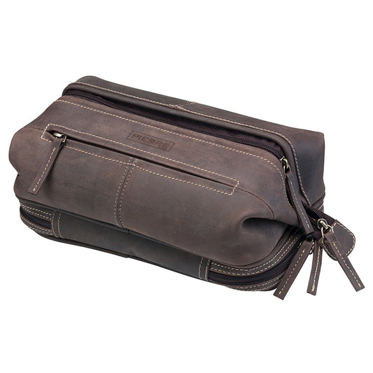 Kosmetinis krepšys PIERRE Crazy Horse, oda, rudos sp.
