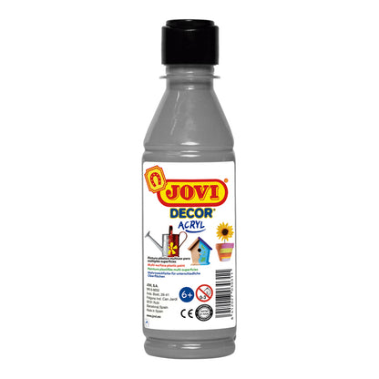 Akriliniai dažai JOVI, buteliukas 250 ml, sidabrinė