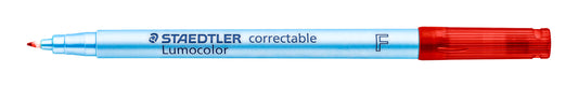 Dry erase correction marker STAEDTLER Lumocolor F, 0.6 mm line, red.
