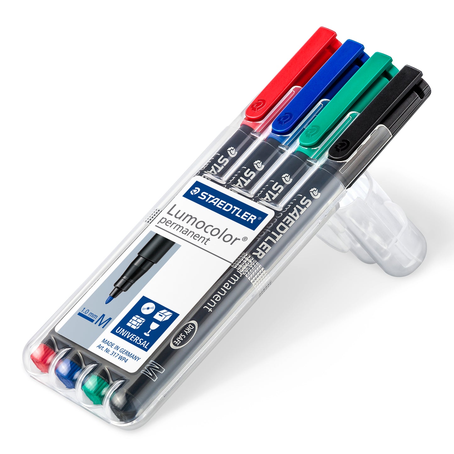 Permanent marker STAEDTLER LUMOCOLOR 317M, 1.0 mm, 4-color set