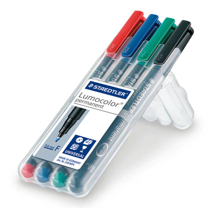Permanent marker STAEDTLER LUMOCOLOR 318F, 0.6 mm, 4-color set