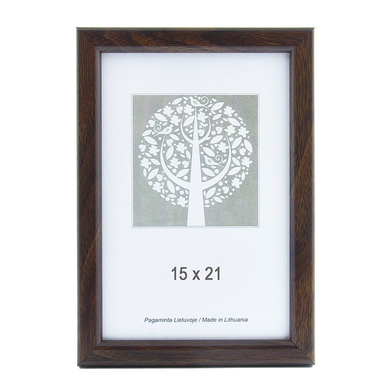 Nuotraukų rėmelis, plastikinis, A5, 15 x 21 cm, tamsiai ruda sp.