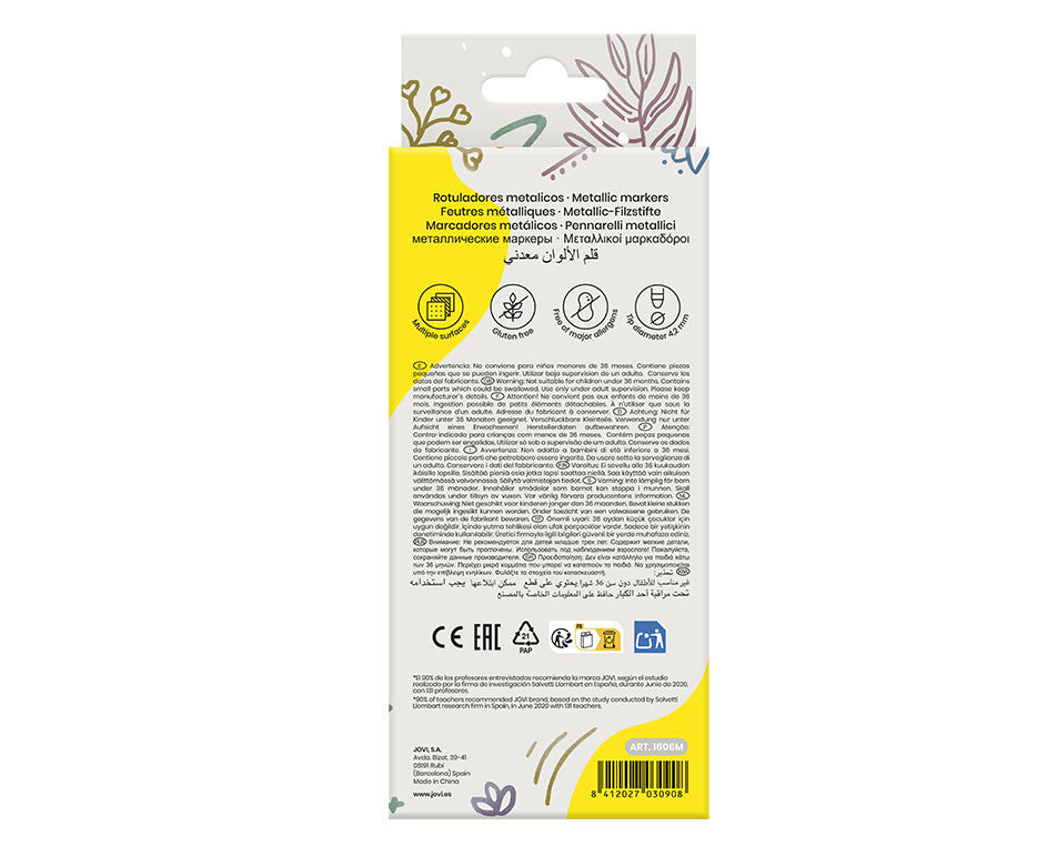 Žymekliai JOVI DECOR METALIC, 6 sp.