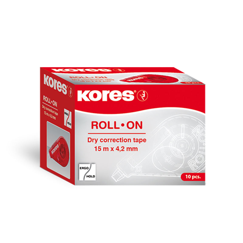 Korekcinė juostelė KORES ROLL ON RED, 4,2 mm x 15 m