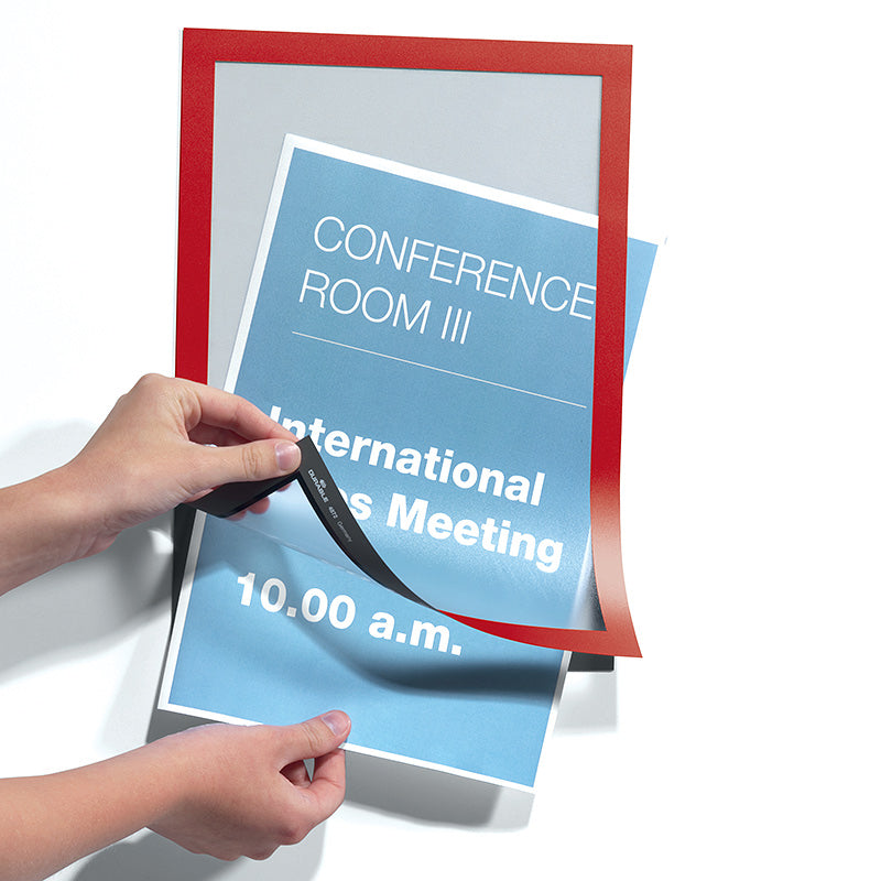 Rėmelis dokumentams DURABLE DURAFRAME® A4, 2 vnt./pak., raudonas