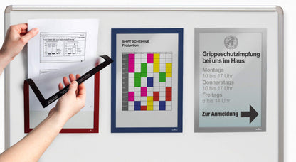 Rėmelis dokumentams DURABLE DURAFRAME® MAGNETIC, A4, 5 vnt./pak., sidabrinis