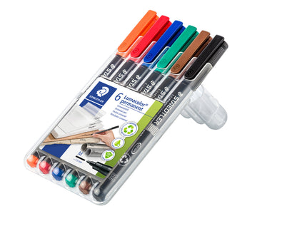 Marker STAEDTLER codec film OHP 317M, 1.0mm, 6 color set