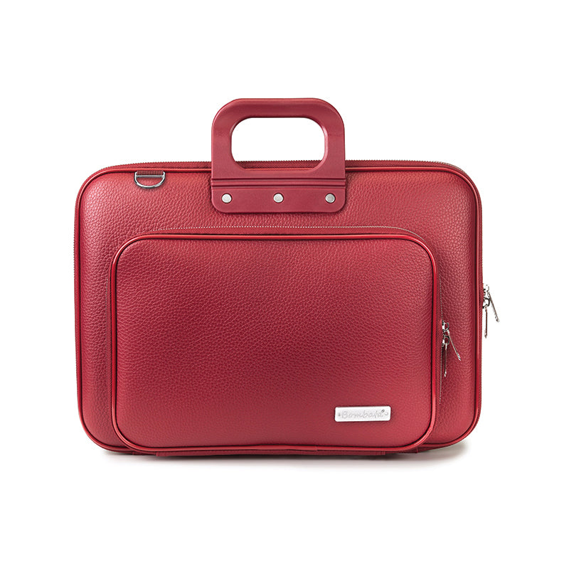 Computer bag BOMBATA Classic Plus 15, burgundy red color.