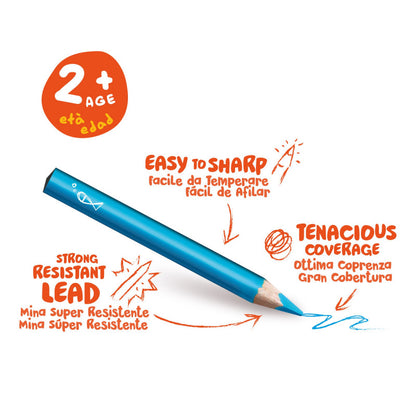 Colored pencils for toddlers CARIOCA BABY 2+, 10 pcs.