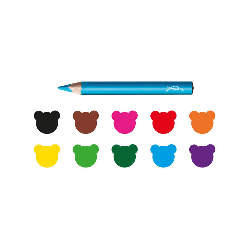 Colored pencils for toddlers CARIOCA BABY 2+, 10 pcs.