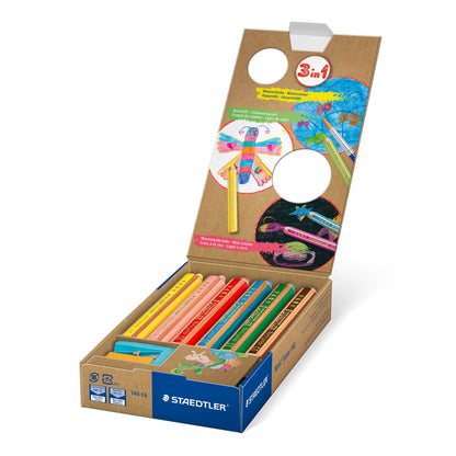 STAEDTLER Buddy 3in1 colored pencils, 6 colors