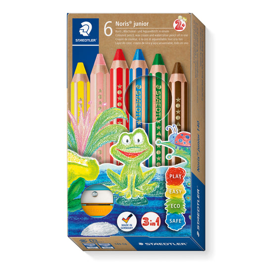 STAEDTLER Buddy 3in1 colored pencils, 6 colors