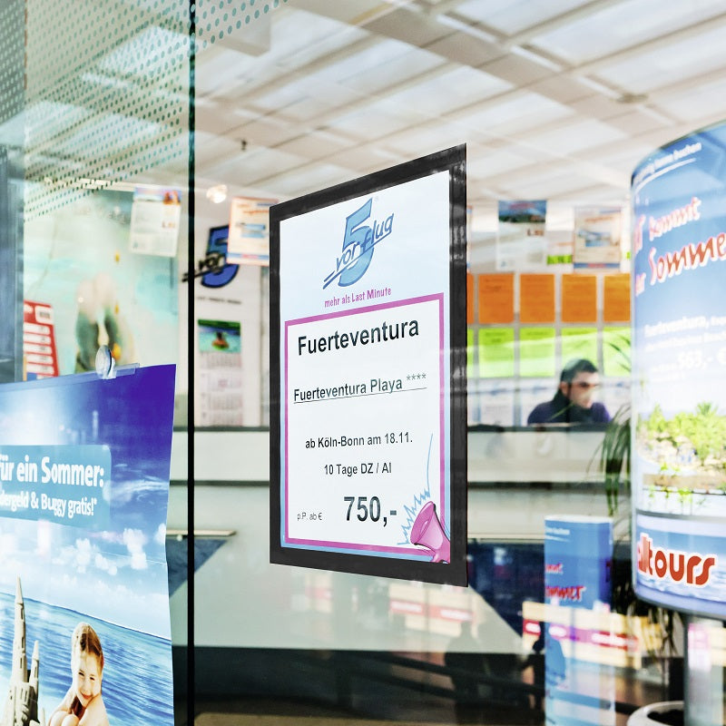 Rėmelis dokumentams DURABLE DURAFRAME® A4, 2 vnt./pak., juoda sp.