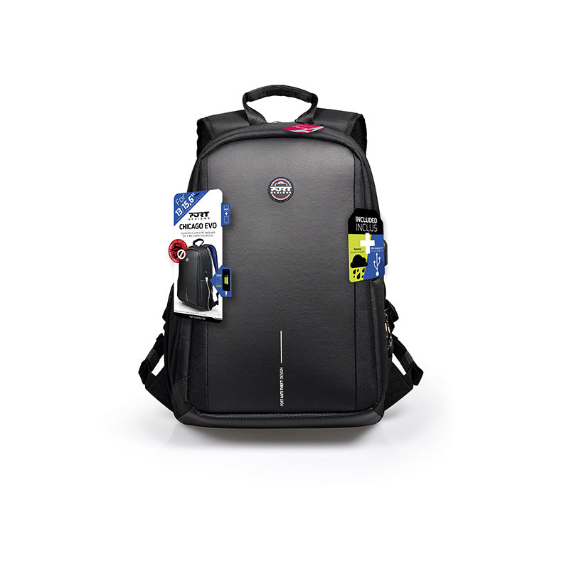 Kuprinė PORT CHICAGO EVO ANTI-THEFT 13/15.6, juoda sp.