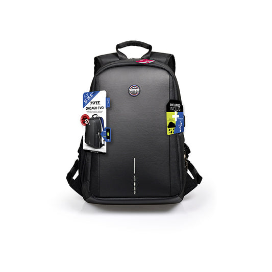 Kuprinė PORT CHICAGO EVO ANTI-THEFT 13/15.6, juoda sp.