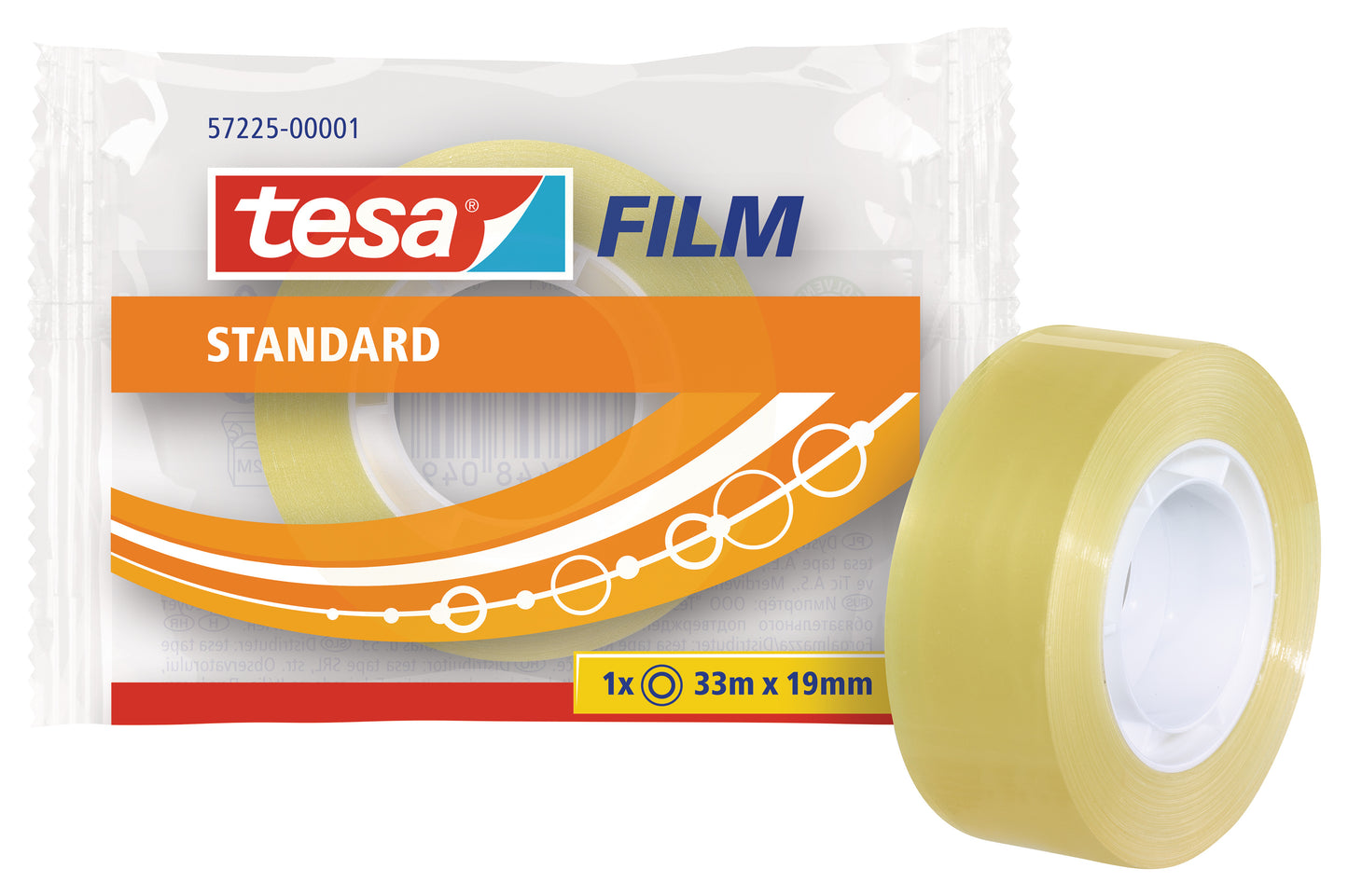 Transparent adhesive tape TESA Standard, 19mm x 33m